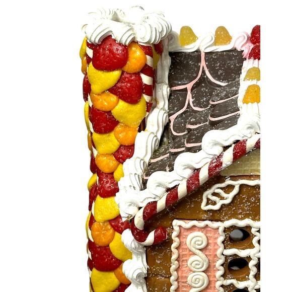 Traditions 433439 Vintage Large Lighted Gingerbread House with Santa - Picture 6 of 16